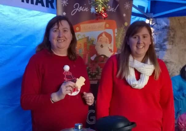 Maureen Morrow and daughter Louise at the Glenarm Christmas Market