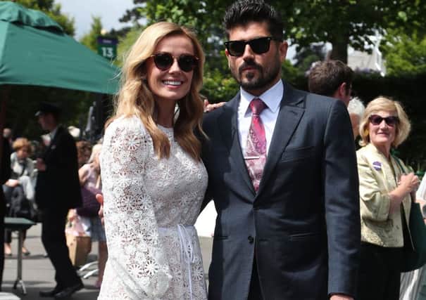 File photo dated 14/07/17 of Katherine Jenkins and Andrew Levitas, who are expecting their second child
