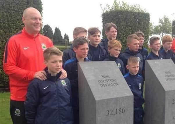 Young players from the Linfield FC academy on a visit to Flanders
