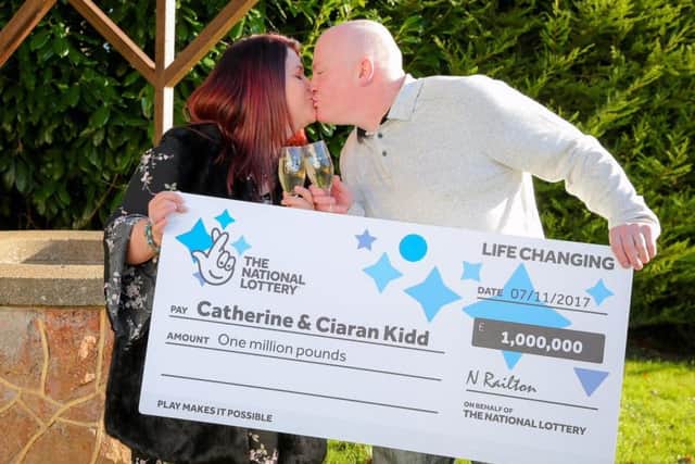 Draperstown couple Catherine and Ciaran Kidd celebrate their win