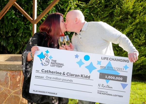 Draperstown couple Catherine and Ciaran Kidd celebrate their win