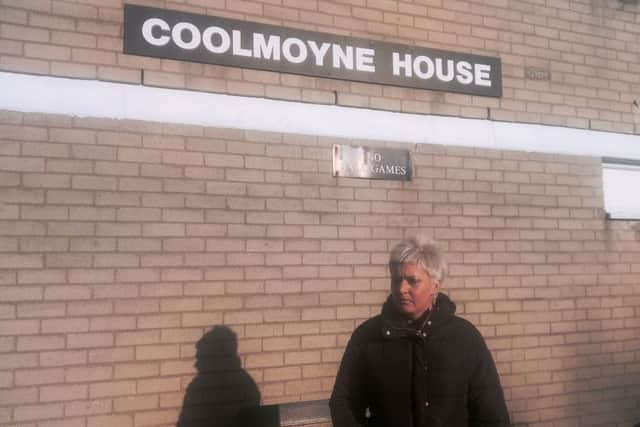 Residents group vice chair Julie-Ann Jackson said residents at Coolmoyne House in Dunmurry need assurances over the alarm system