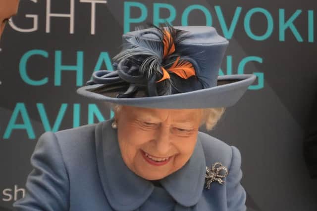 Queen Elizabeth II during a visit to the University of Hull, where she will open the Allam Medical Building, while visiting the city to mark its year as the UK City of Culture  Wire