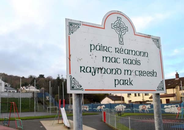 McCreesh Park in Newry was named after IRA man Raymond McCreesh. Pic: PACEMAKER