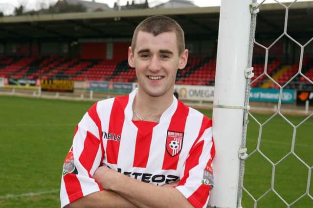 A young Niall McGinn pictured at the Brandywell in 2008 when he signed for Derry City