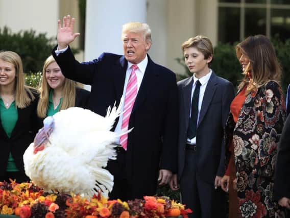 President Trump Pardons one of the turkeys